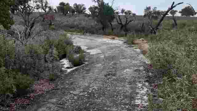 Macadam con riego superficial