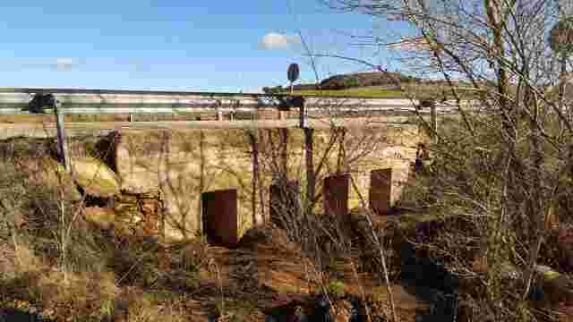 Culvert over the Cañada Aldao stream
